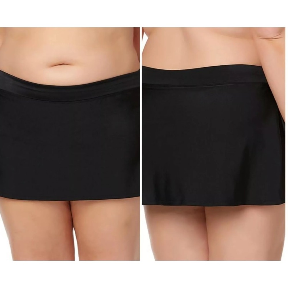SWIM SKIRT WITH BRIEF BLACK VARIOUS SIZES NWOT
